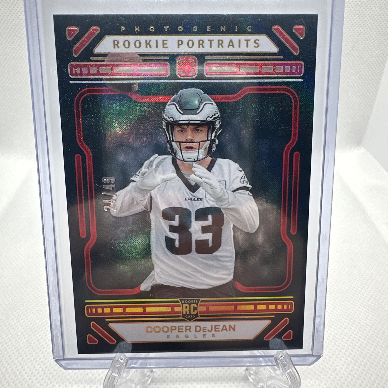 2024 Photogenic Rookie Portrait Cooper Dejean Red 188 24/49