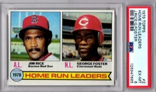 1979 Topps Home Run Leaders Jim Rice George Foster PSA 6 Ex-Mt # 2