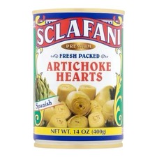 Sclafani Premium Artichoke Hearts 14 Oz Cans 6 Pack Imported From Italy