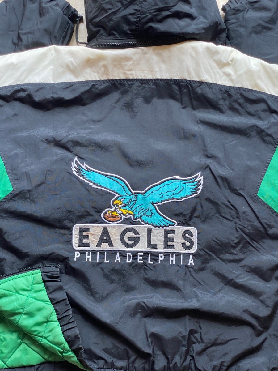 Philadelphia Eagles 90s GAME DAY puffer Pullover jacket L kelly