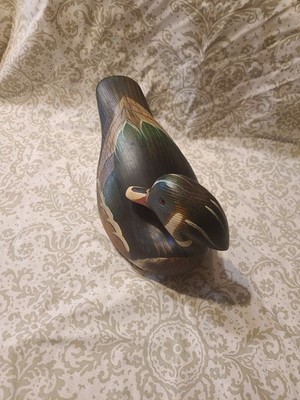 R.D. Wilson Ducks Unlimited Decoy Lac La Croix Wood Duck. Life Size. 12'' Long.