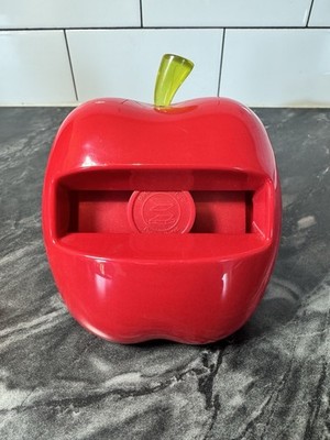 Red Apple Post-it Notes Pop Up Weighted Dispenser for Accordian Style Notes - 3M