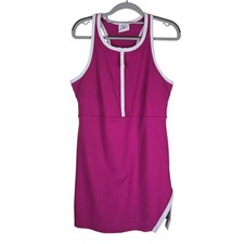 Sage Collective Pink Athletic Front Zip Built In Shorts Inside Pocket Dress 12