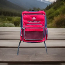 Billabong Vintage Backpack Insulated Large Bag 90s Surf Wear Red & Navy Blue