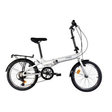 YOAC Folding Bike Alloy Bicycle Steel 13in Frame, 20in Wheel - Silver
