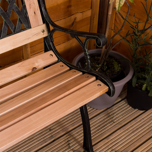Gartenbank Twin Cross 3 Sitzer Holz Outdoor Terrasse Park Sitzmöbel - Bild 9 von 12