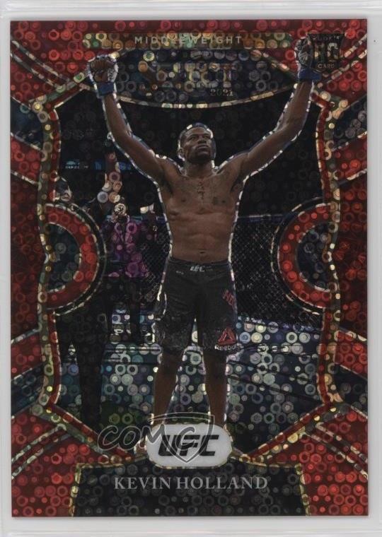 2021 Panini Select UFC Concourse Red Disco Prizm 67/199 Kevin Holland #37 18yu