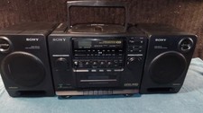 Sony CFD-440 CD Cassette Boombox AM/FM Radio Stereo Detachable Speakers Vintage