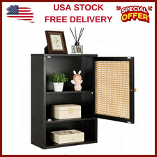 Modern White Wooden Bathroom Wall Cabinet - 3-Tier Open Shelf Storage Organizer