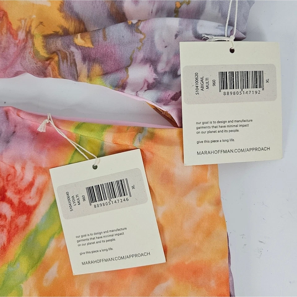 Traje de baño bikini Mara Hoffman Tie Dye Lydia Abigail sin tirantes cintura alta S Foto 4 de 4