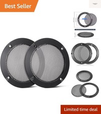 2PCS 8in Woofer Steel Mesh Grill, Black Speaker Grills Cover Guard for Home A...