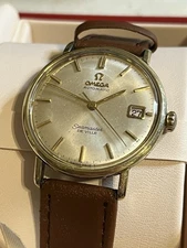 Vintage Omega Seamaster De Ville, Automatic, Date, NEW CRYSTAL, OG Crown - 1965