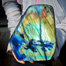 3.3LB Natural Labrador moonstone quartz free form mineral specimen  1500g