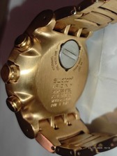 Reloj Swatch YOG100G Pecho Dorado Cronógrafo Raro Para Hombre Batería de Metal Dorado