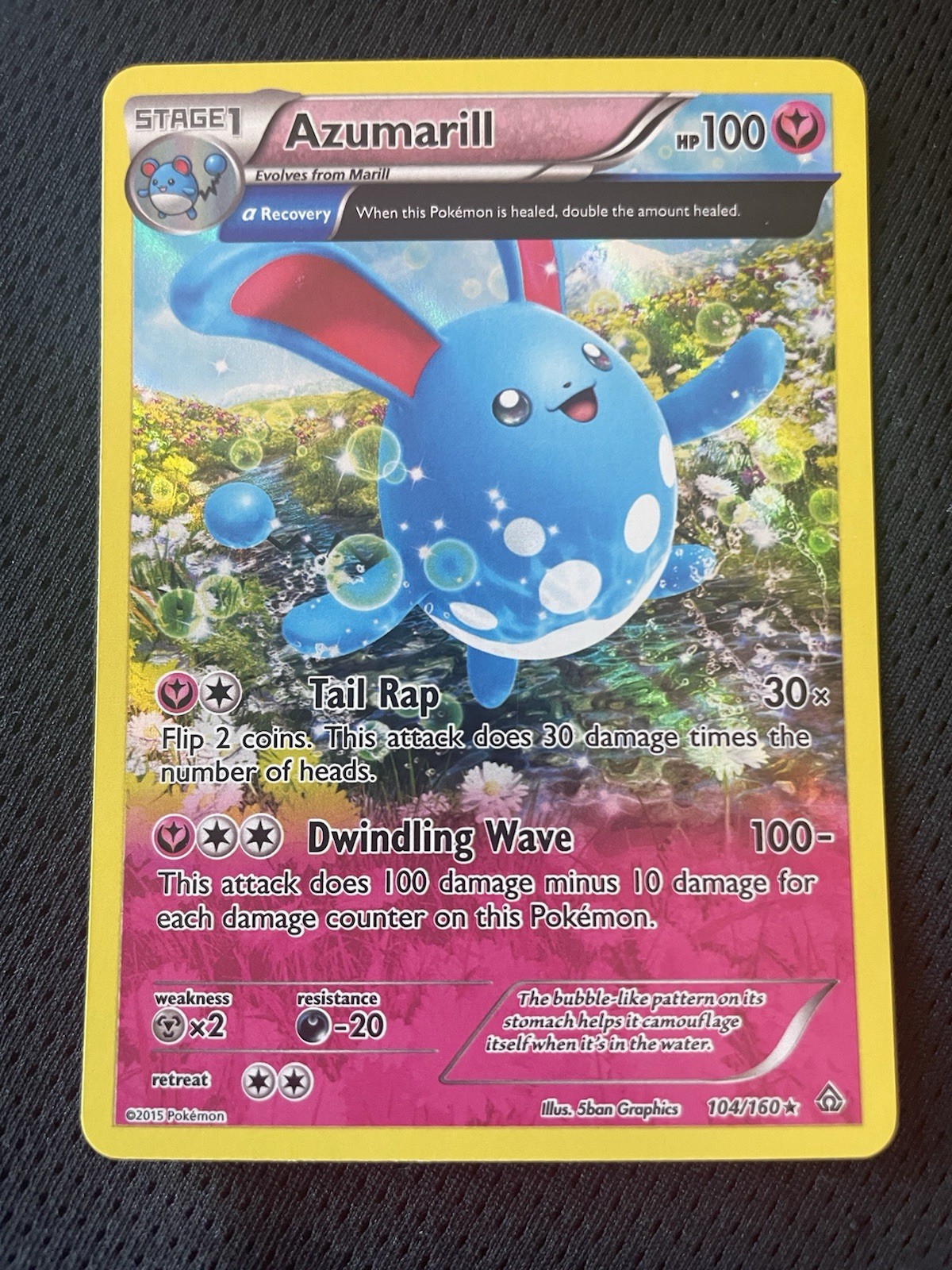 Pokémon TCG Azumarill Primal Clash 104/160 Regular Holo NM/LP Condition