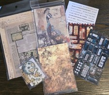 100 Pc Junk Journal Bundle Nature Birds Rustic Vtg Scrapbook Paper Stickers Lot