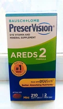 Bausch + Lomb PreserVision AREDS 2 210 Soft Gels New Sealed