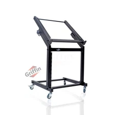 GRIFFIN Rack Mount Stand - Music Studio Recording Mixer Cart Rail Gear Holder