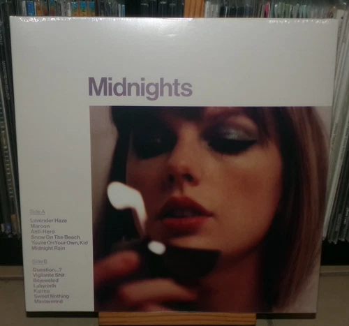 TAYLOR SWIFT MIDNIGHTS LAVENDER/PURPLE LP ANTI-HERO BEJEWELED KARMA MAROON