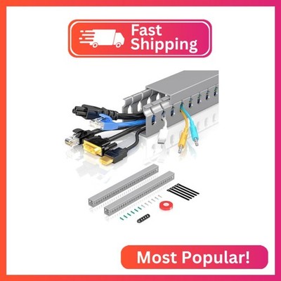 Open Slot Wire Duct Kit, 31.4''(2 x 15.7) Server Rack Cable Management, Cable Man
