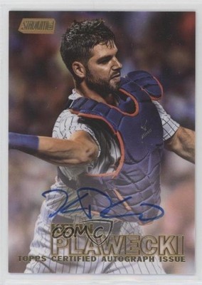 2016 Topps Stadium Club Gold 7/25 Kevin Plawecki #SCA-KP Auto 2f9