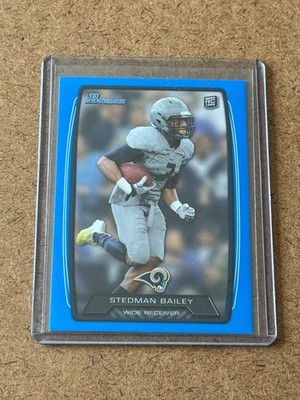 2013 Topps Bowman 121 Stedman Bailey WVU West Virginia Mountaineers 129/499 Rams