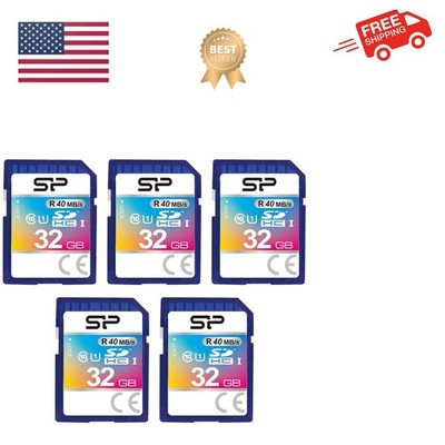 32GB 5-Pack SDHC Class 10 UHS-1 Flash Memory Card by Silicon Power