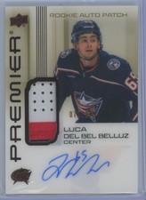 2024-25 UD Bronze Premier Rookie Auto Patch /249 Luca Del Bel Belluz Columbus