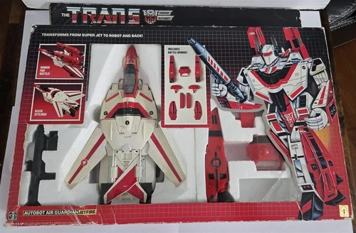 B-216 VINTAGE 1980'S HASBRO G1 TRANSFORMERS JETFIRE - COMPLETE WITH BOX