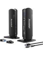 Acodot USB 3.0 Universal Docking Station 13-in-1 Dual Monitor HDMI DVI Ethernet