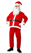 Adult Cheap Santa Claus Suit Costume 5pc Set Christmas Pub Crawl Suit Outfit