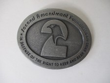 Defend Right To Keep and Bear Arms; 2nd Amendment Belt Buckle 3 1/8" X 2 1/2"
