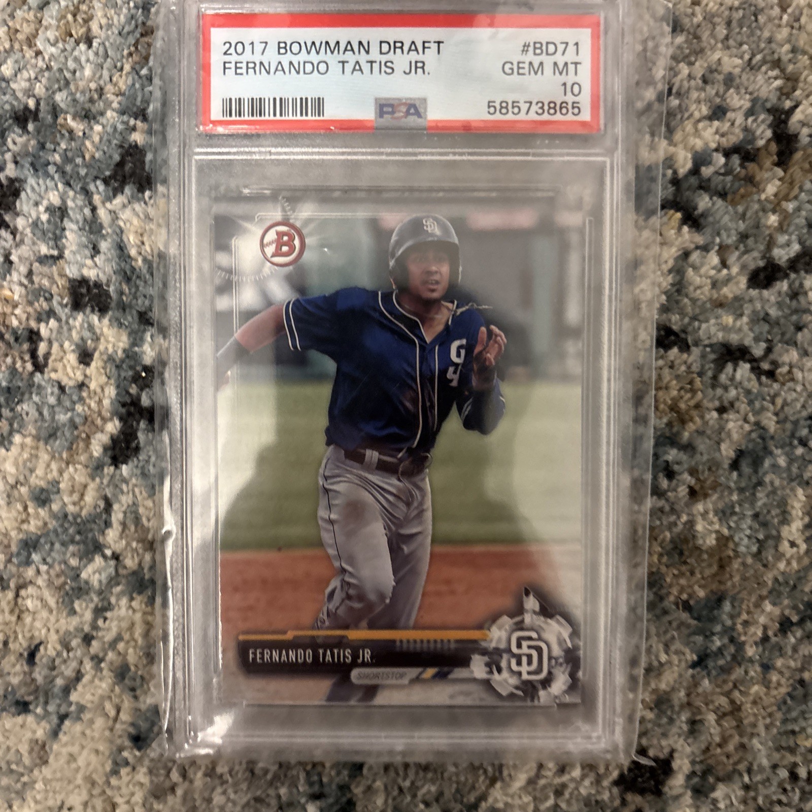 2017 Bowman Draft Fernando Tatis Jr. Rookie RC #BD71 PSA 10 GEM MT Padres