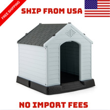 Dog House for Small Dogs Waterproof Plastic with Elevated Floor, 37" NEW