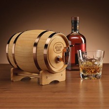 Mini Whiskey Barrel Dispenser - Vintage Spirits Keg Barware Gift