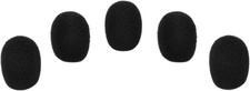 5 Pack Mini Lapel Headset Microphone Windscreen Foam Cover, Black