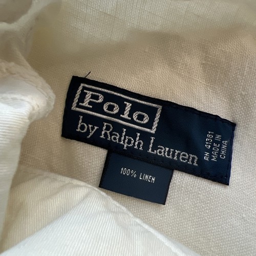 Polo Ralph Lauren Vintage Linen 5 Pocket Pants Mens 38x32 Cream Classic Fit - Picture 5 of 20
