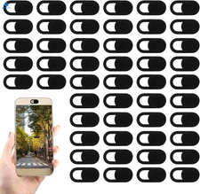 100 Pcs Webcam Cover Slide, 0.023 Inch Black Ultra-Thin Universal Laptop... 