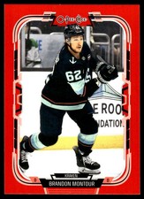 2025-26 O-Pee-Chee #364 Brandon Montour Seattle Kraken Red Border Hockey Card