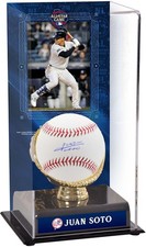 Juan Soto Yankees Signed Baseball & 2024 MLB All-Star Display Case w/Image