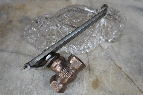 Antique BRASS "FIROMATIC"  3/8 STEAM WHISTLE VALVE  MORSE SMITH MORSE CO. Boston