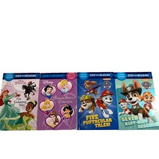 Step Into Reading Lot Of 4 Paw Patrol  Disney Princess Books Easy Readers Colle