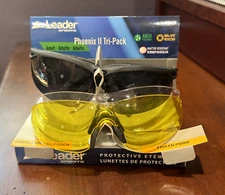 Leader Adult Phoenix II Tri Pack Protective Eyewear