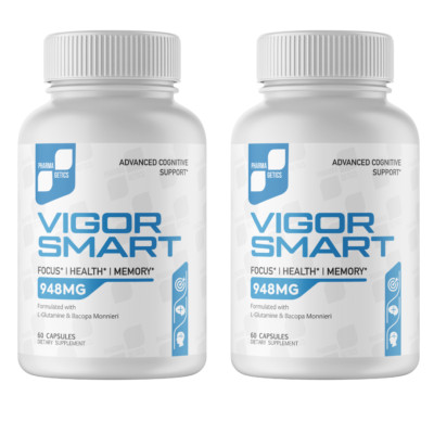 2 Bottles VIGOR SMART Mind Cognitive Brain Booster Enhance Mood & Focus 60ct 