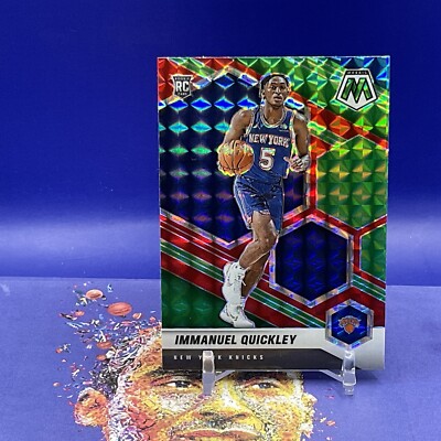 2020-21 Panini Mosaic Immanuel Quickley Red Green Prizm Choice RC #208 ...