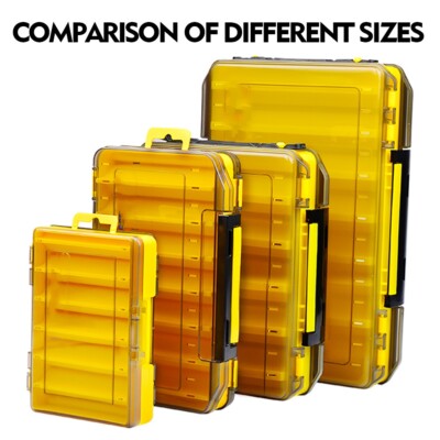 good sturdy double sided tackle box Mule Fishing Double-Sided Organizer Case comes equipped with green colored Clear Duraview Lids on either side for durability and transparency Plano Adjustable Double-Sided Stowaway Large