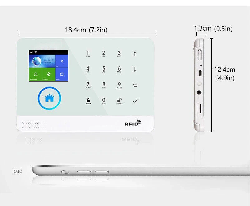 V32 WIFI 4G GSM TUYA APP Wireless Wired Home Security Burglar Alarm System+RFID - Image 3 of 4