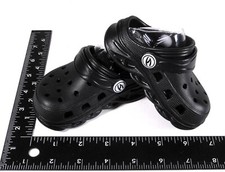 US 3.5-4 Black Kids Classic Garden Clogs Sandals Beach Swimming Pool Slippers