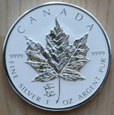 Maple Leaf - 1 Unze - Silber - 2012 - Privy Mark - Drache 