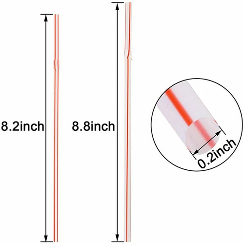 100x Straws Flexible Plastic Bendy Reusable Straw Drinking Drinks Birthday Party - Picture 4 of 12